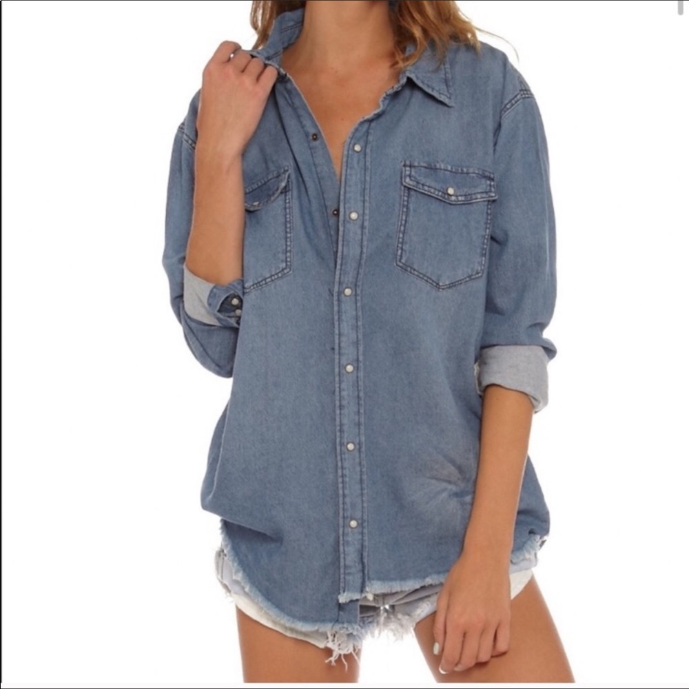 One Teaspoon Denim Shirt M